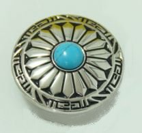 South West Starburst Conchos Silver/Turquoise, Silver/Black, Silver/Coral,or Silver/Purple combinations.