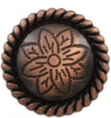 Copper Rope Flower Concho