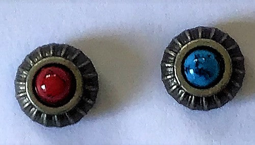 Pewter Studs with Faux Stones