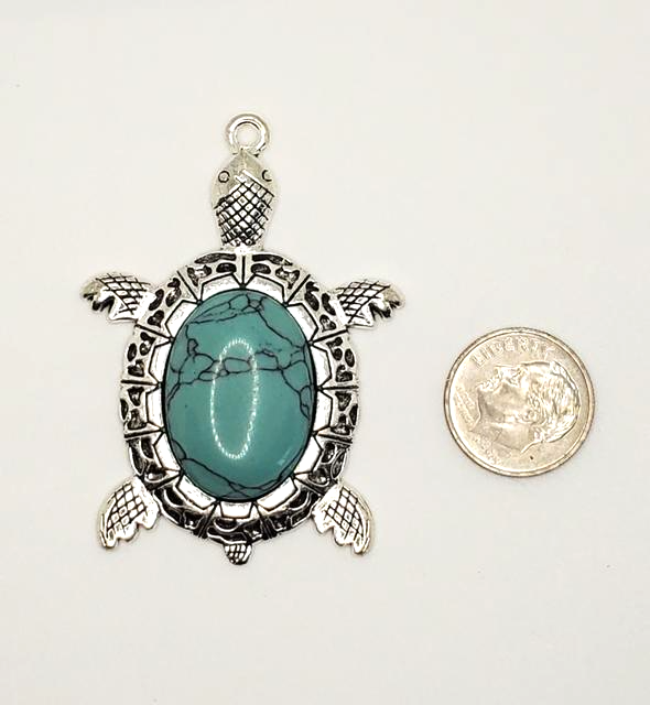 Turtle Pendant with Magnesite Stone