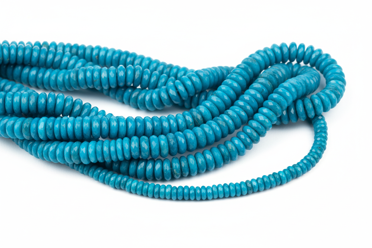 Bright Blue Turquoise Ronelle bead strands