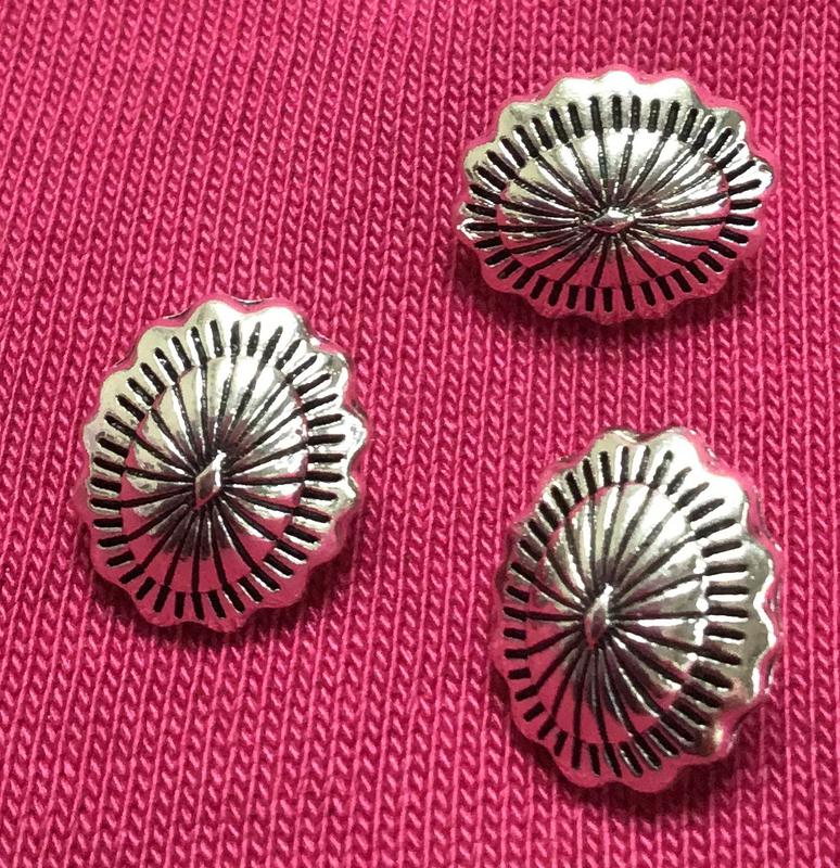 Solid Metal Buttons 1/2" x 5/8"