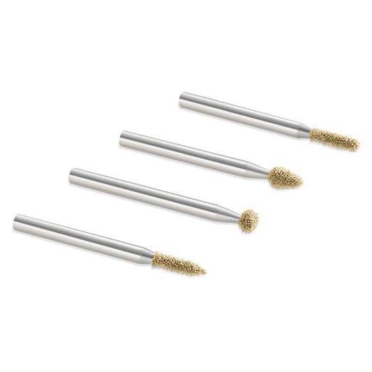 Kutzall 4 Piece Fine Detail Burr Kit 1/8" Shaft