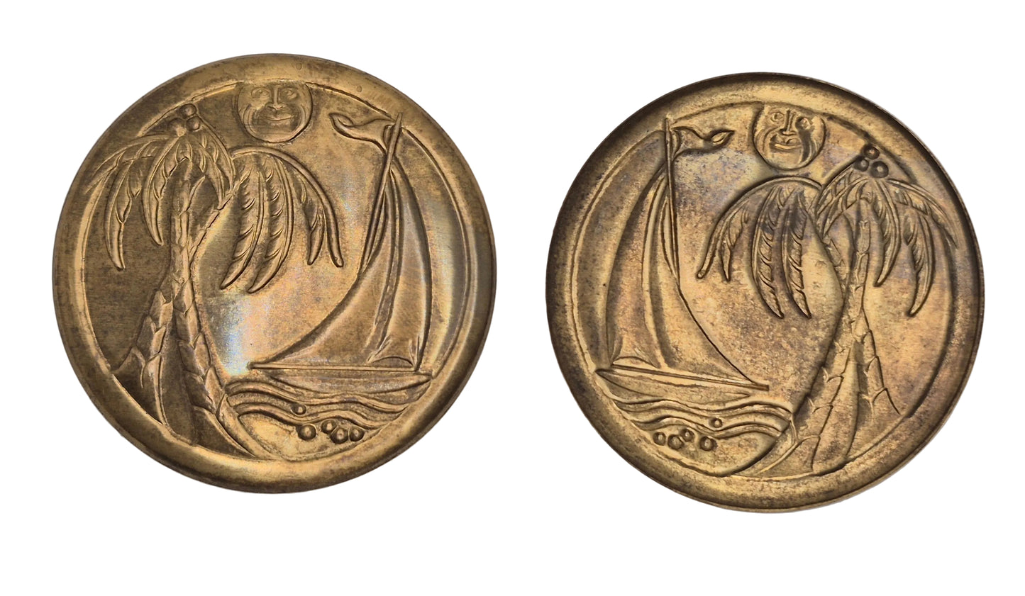Brass Beach Scene