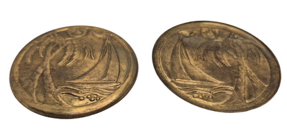 Brass Beach Scene