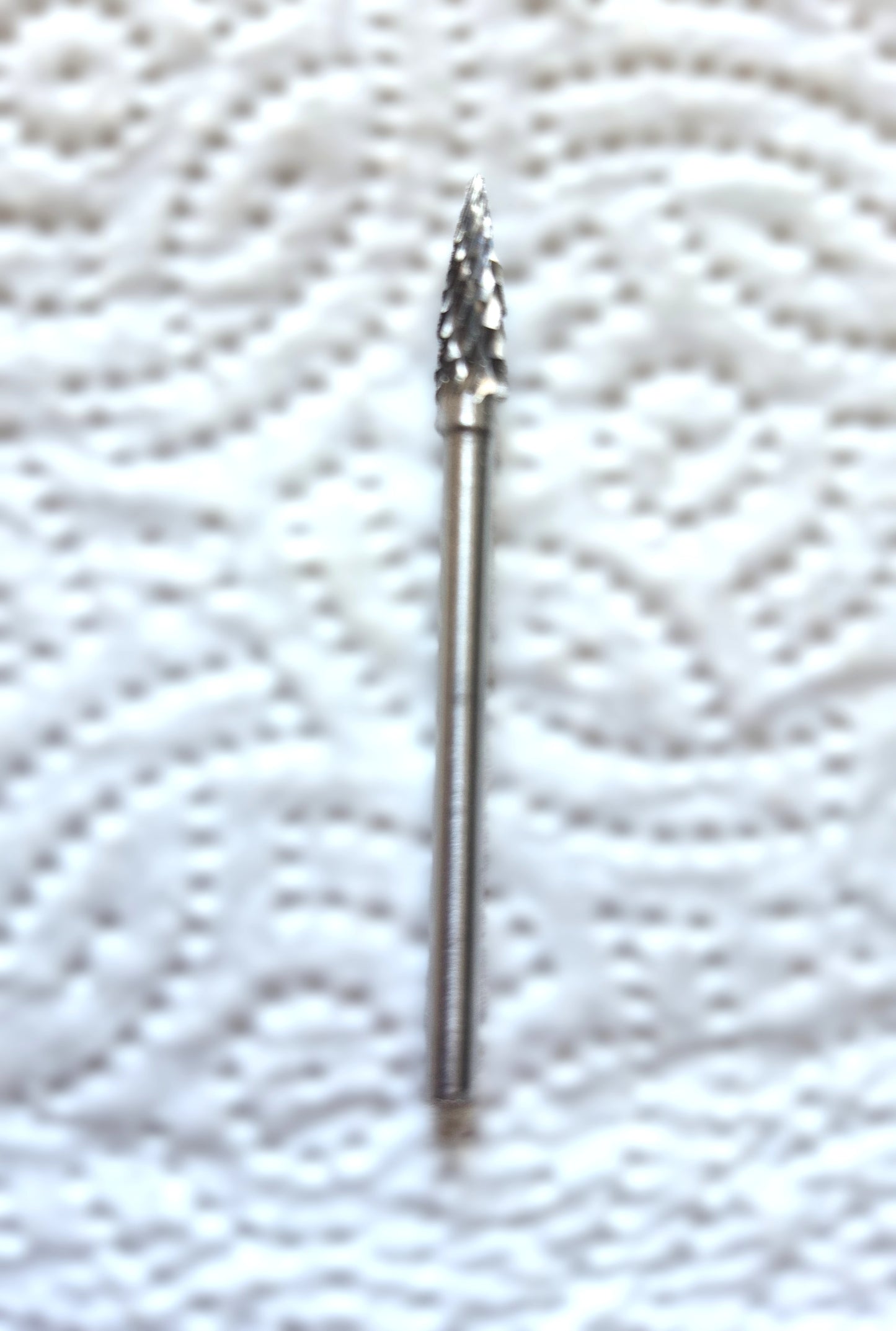 4 mm Carbide Pointed Flame Double Cut carving burr