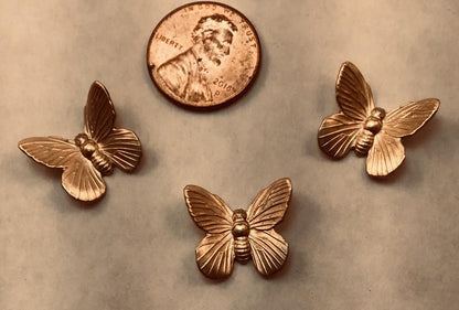 3-D Brass Butterflies