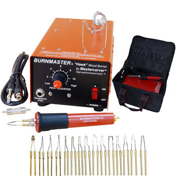 110V BURNMASTER HAWK PRO, PEN, 15-TIPS &amp; BAG SET