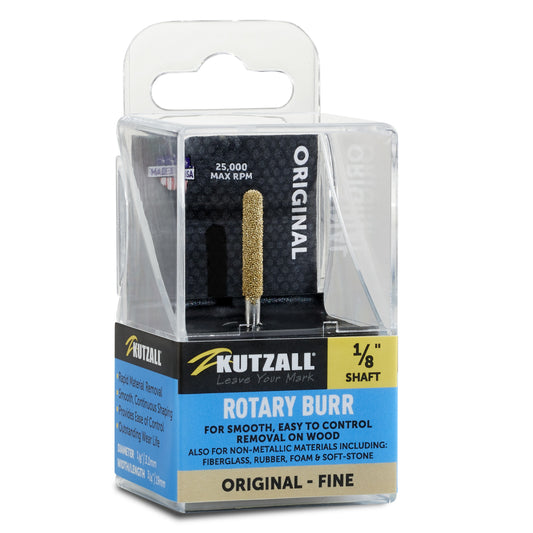 Kutzall 1/8" x 7/8" Ball Nose Burr, 1/8" Shaft