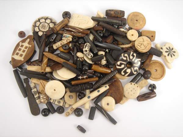 Mixed bone bead assortment