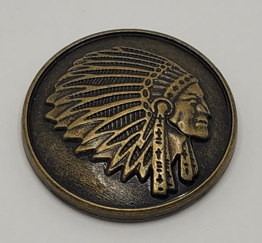 Bronze War Bonnet Concho