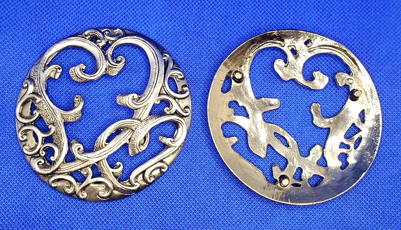 Pewter Filigree Bowl Tops