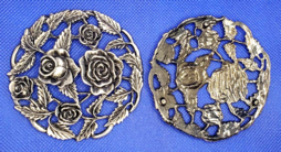Pewter Filigree Bowl Tops