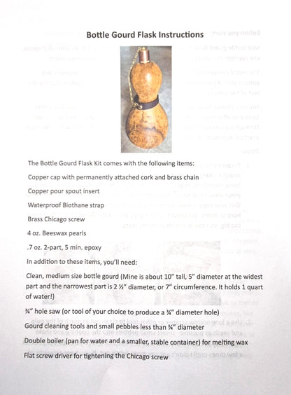 Bottle Gourd Flask Kit