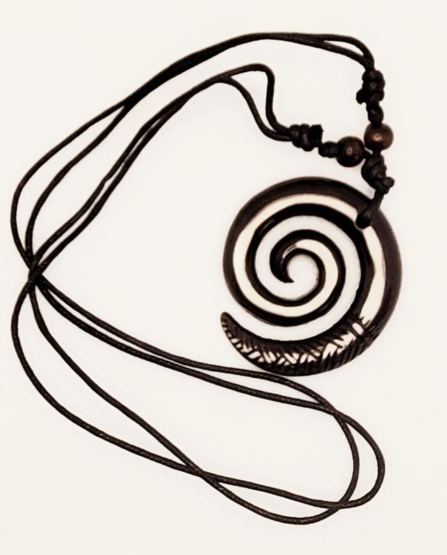 Resin Infinity Spiral Necklace