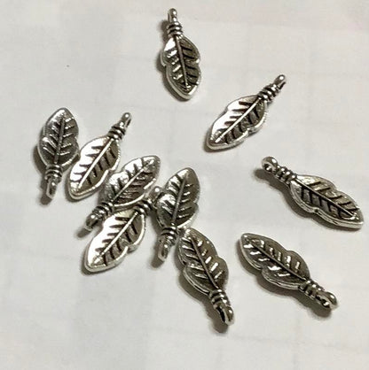Metal Feather Charms