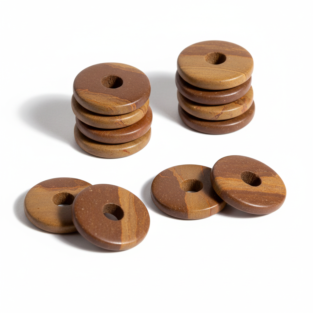 Brown Pipestone Washer Beads