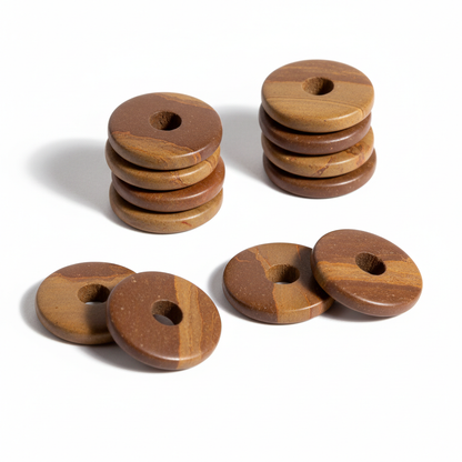 Brown Pipestone Washer Beads