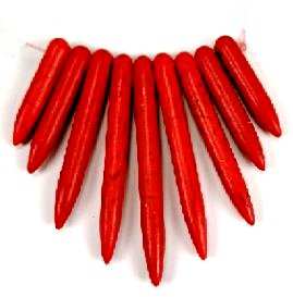 Magnesite Turquoise and Coral Spears