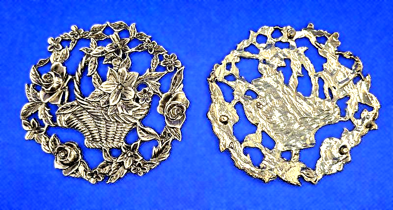 Pewter Filigree Bowl Tops