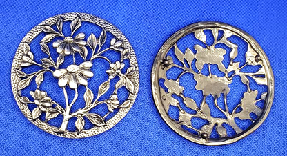 Pewter Filigree Bowl Tops