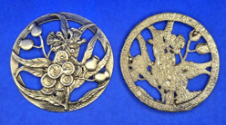 Pewter Filigree Bowl Tops