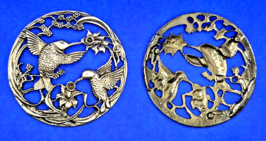 Pewter Filigree Bowl Tops