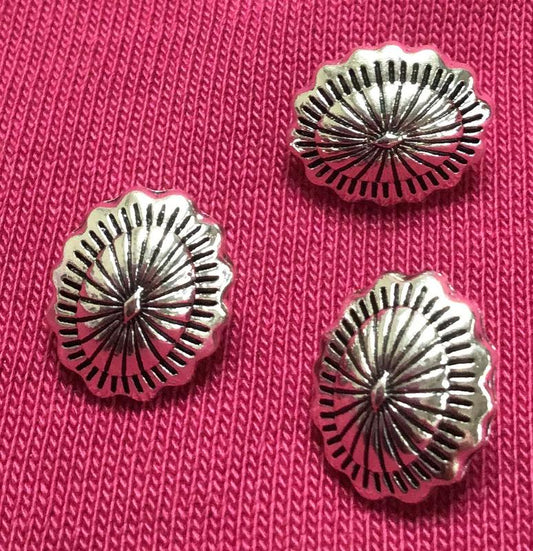 Solid Metal Buttons   1/2" x 5/8"